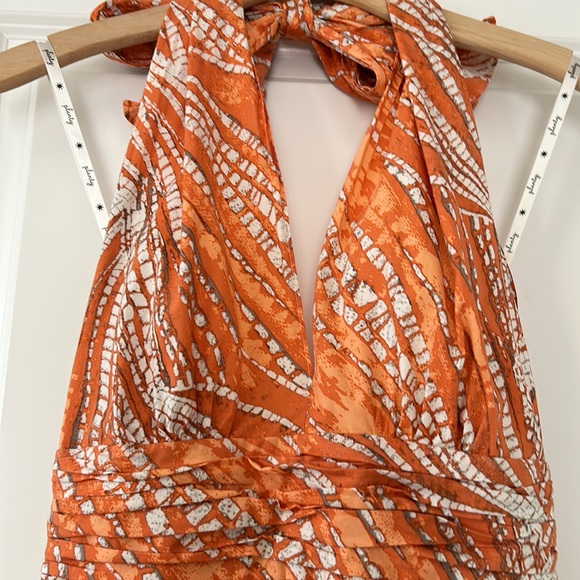 Plenty by TRACY REESE Halter Top w Pleated Empire Waist, Decorative Back Zipper - Picture 9 of 9